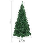 vidaXL Arbre de Noël artificiel pré-éclairé 300 cm vert