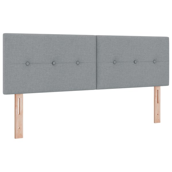 Tête de lit vidaXL Boutonnée Gris clair 160 cm Tissu