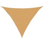 vidaXL Voile d'ombrage 160 g/m² triangulaire sable 3x3x4 2 m PEHD
