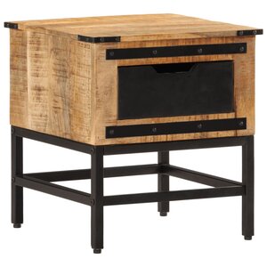 vidaXL Table de chevet 40x40x45 cm bois de manguier massif