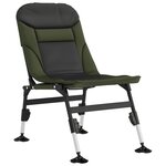 vidaXL Chaise de pêche avec pieds à boue réglables pliable vert