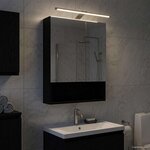 vidaXL Armoire Miroir de Salle de Bain Chêne noir 50 x 14 5 x 70 cm