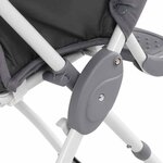vidaXL Chaise haute pour bébé Gris et blanc