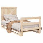 vidaXL Cadre de lit sans matelas avec tête de lit 90x200 cm