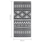 vidaXL Tapis d'extérieur Noir 80x150 cm PP