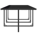 vidaXL Salon de jardin 13 Pièces avec coussins Résine tressée Noir