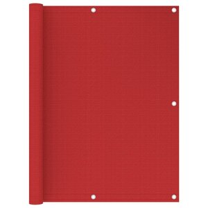 vidaXL Écran de balcon Rouge 120x500 cm PEHD