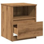 vidaXL Table de chevet chêne artisanal 40x40x50 cm bois d’ingénierie