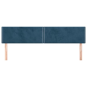 vidaXL Têtes de lit 2 Pièces Bleu foncé 80x5x78/88 cm Velours