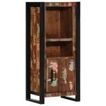 vidaXL Ensemble de mobilier de salle de bain avec étagère avec stockage avec porte 4 Pièces