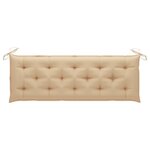 vidaXL Banc de jardin empilable et coussin 159 cm Bois de teck massif