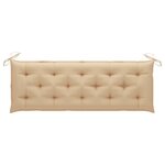 vidaXL Banc de jardin empilable et coussin 159 cm Bois de teck massif