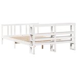 vidaXL Cadre de lit avec tête de lit blanc 160x200 cm bois pin massif