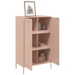 vidaXL Buffet haut rose 68x39x113 cm acier