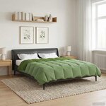 vidaXL Duvet complet toute l'année Vert 220 x 260 cm Microfibre