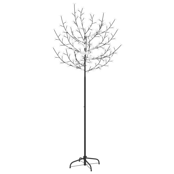 vidaXL Sapin de Noël 200 LED blanc bleu Cerisier en fleurs 180 cm