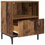 vidaXL Tables de chevet avec tiroir 2 Pièces Bois ancien 49 x 36 x 61 cm