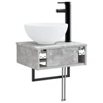 vidaXL Basin de lavage mural Gris béton 40 x 35 x 39 cm