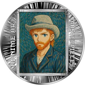 Monnaie SELF PORTRAIT WITH GREY FELT HAT Ai-nime Art Masterpieces Argent 500 Francs Cameroon 2025