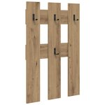 vidaXL Porte-manteau mural chêne artisanal 65 x 3 x 100 cm