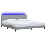 vidaXL Cadre de lit sans matelas Hanko gris clair 200x200 cm tissu