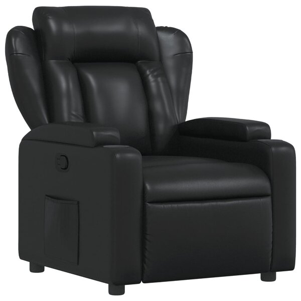 vidaXL Fauteuil inclinable Noir Similicuir