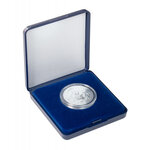Écrin monnaie avec plateau velours bleu pour pièces de 18 à 50 mm. Diamètre intérieur - 36 mm