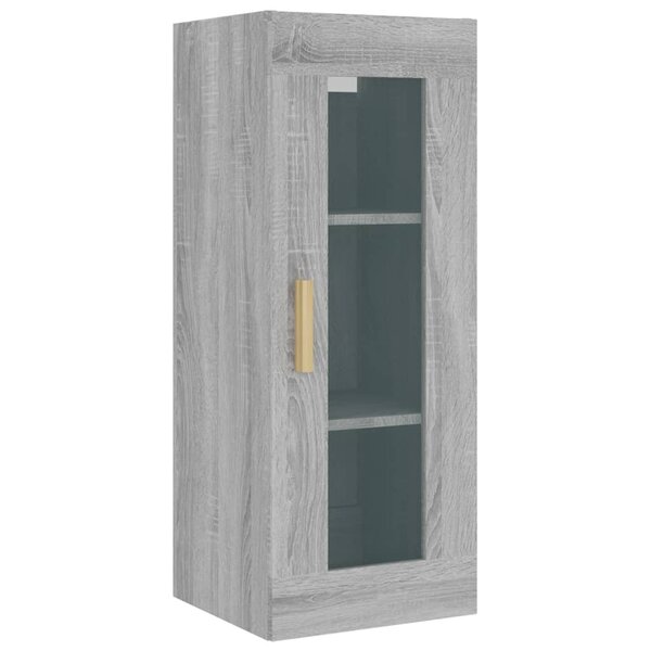 vidaXL Armoire murale suspendue Sonoma gris 34 5x34x90 cm