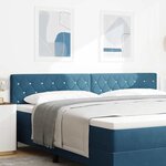 vidaXL Tête de lit en velours bleu foncé avec boutons en cristal tressés  200 cm.