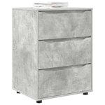 vidaXL Armoire de rangement Gris béton 60 x 48 x 81 cm