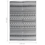 vidaXL Tapis d'extérieur Noir 120x180 cm PP