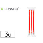 Recharge roller q-connect encre effacable couleur rouge set de 3u