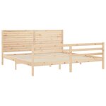 vidaXL Cadre de lit sans matelas 200x200 cm bois massif