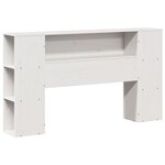 vidaXL Lit bibliothèque sans matelas blanc 150x200 cm bois pin massif