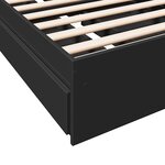 vidaXL Cadre de lit avec tiroirs sans matelas noir 75x190 cm