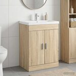 vidaXL Meuble sous lavabo de salle de bain Chêne Sonoma