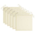 vidaXL Chaises de jardin empilables avec coussins lot de 6 Teck solide