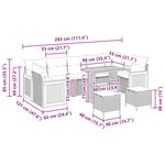 vidaXL Ensemble de canapé de jardin 10 Pièces Noir polyrotin