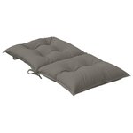 vidaXL Coussins de chaise à dossier bas lot de 2 gris foncé mélangé