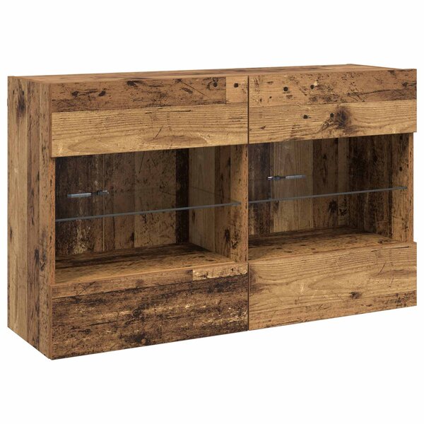 vidaXL Meuble TV mural Montage mural Bois Ancien 98 5 x 30 x 60 5 cm