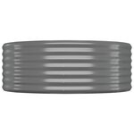 vidaXL Lit surélevé de jardin Acier enduit de poudre 507x100x36cm gris