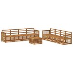vidaXL Ensemble de canapés d'extérieur 9 pc Naturel