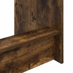 vidaXL Bureau de lit Chêne fumé Bois d'ingénierie 100 x 45 x 75 cm