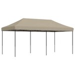 vidaXL Tente de fête 292 x 580 x 315 cm Taupe Tissu Oxford