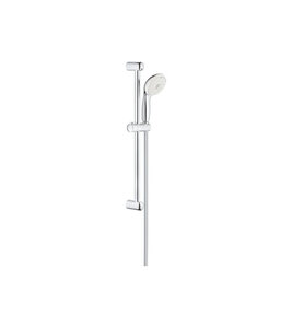 Grohe ensemble de douche 3 jets tempesta 100 27644001 - barre de douche 60 cm - limiteur de débit - anti-calcaire - chrome
