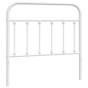 vidaXL Tête de lit de remplacement métal blanc 100 cm