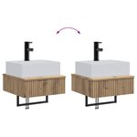 vidaXL Basin de lavage mural Chêne artisanal 40 x 41 x 39 cm