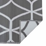 vidaXL Tapis d'extérieur Gris et blanc 300 x 300 cm PP