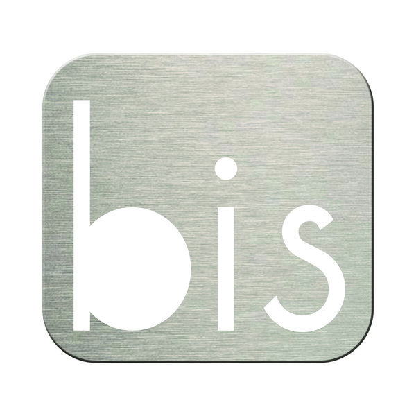 Numéro BIS-Numéro adhésif pour boîtes aux lettres - Vinyle épais texturé, hauteur 50 mm - Inox Brossé