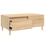 vidaXL Table basse Chêne sonoma 90x50x36 5 cm Bois d'ingénierie